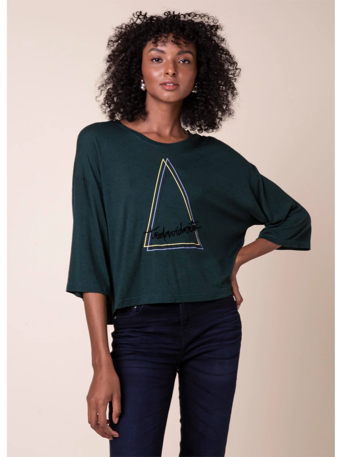 T-Shirt Toda Via Reto Verde Escuro — imagem 1