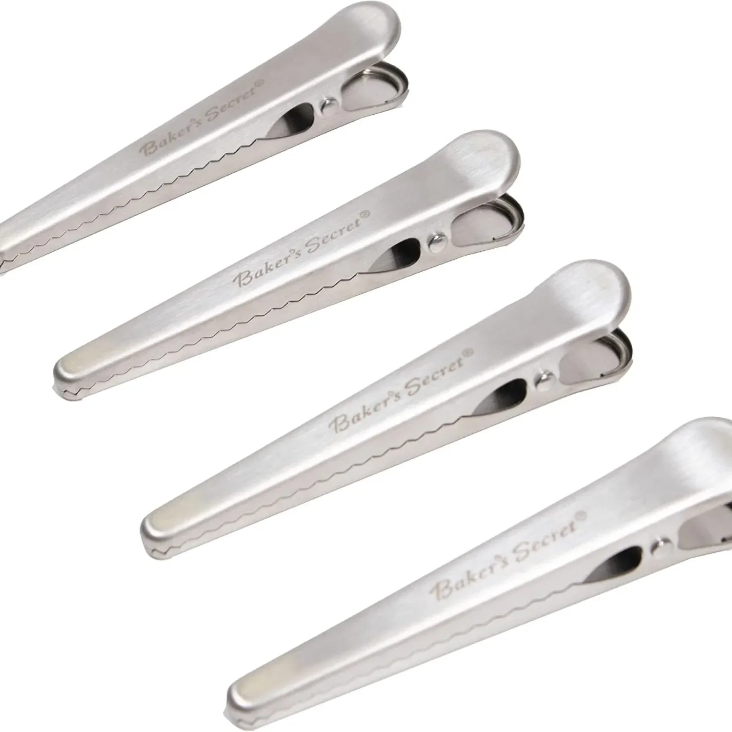 4 Prendedores de Embalagem em Aço Inox Baker's Secret