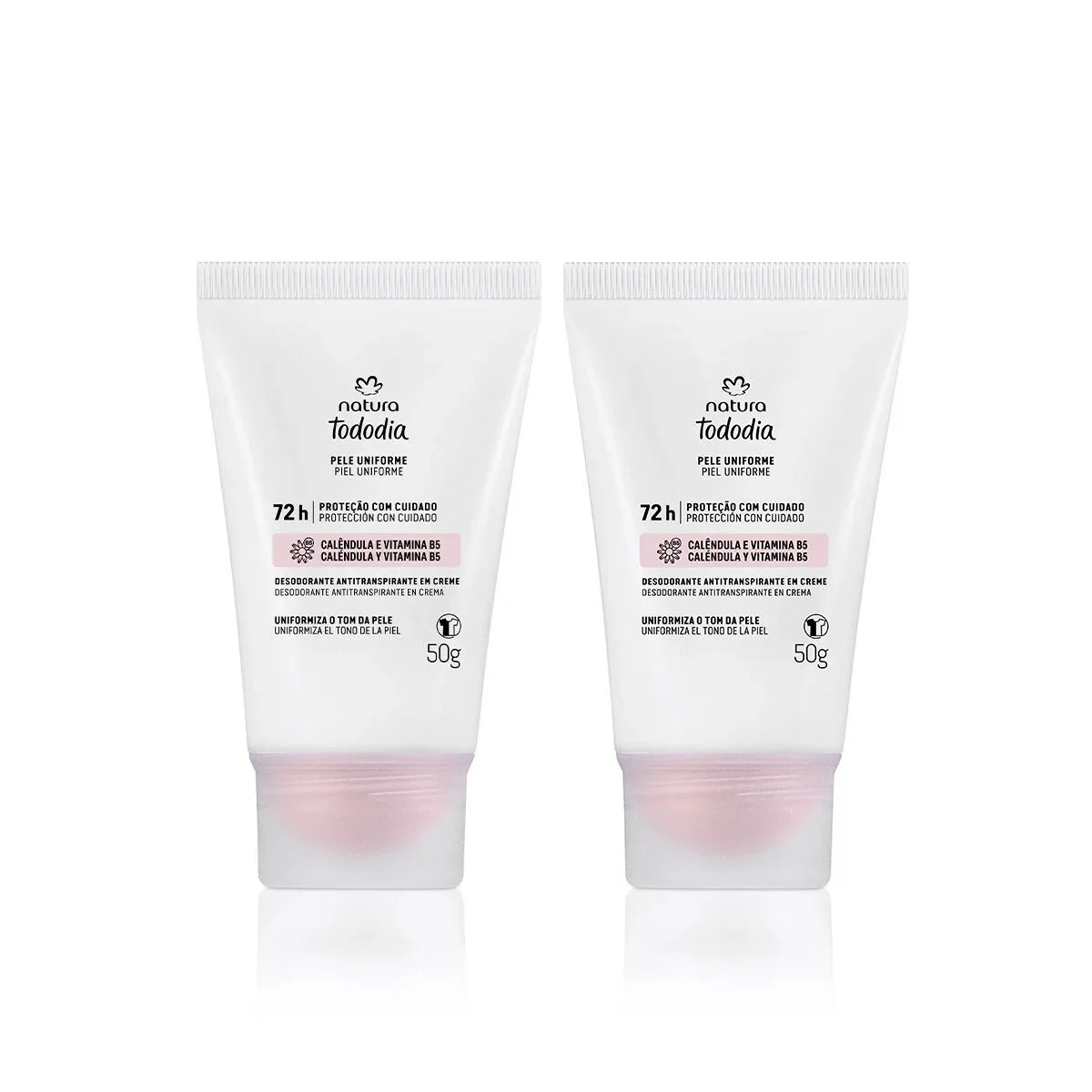 Kit Desodorante em Creme Tododia Pele Uniforme 2 produtos de 50 g
