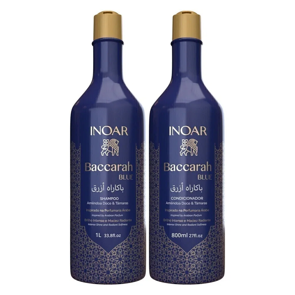 Kit Shampoo 1L + Condicionador 800ml INOAR Baccarah Blue