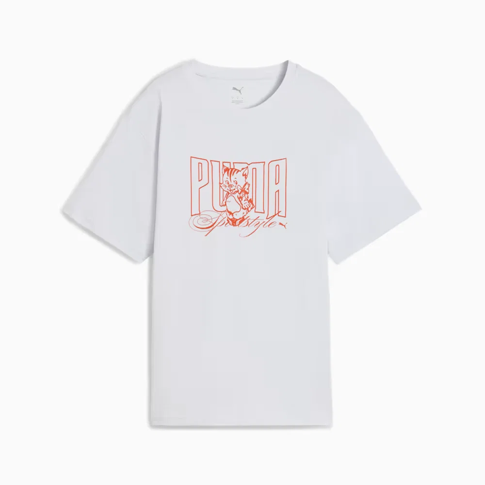 Camiseta Graphic Kitten Relaxed Feminina — imagem 1