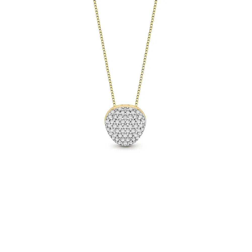 Pingente Bold em Ouro Amarelo 18k com Diamantes, 8.5mm — imagem 1