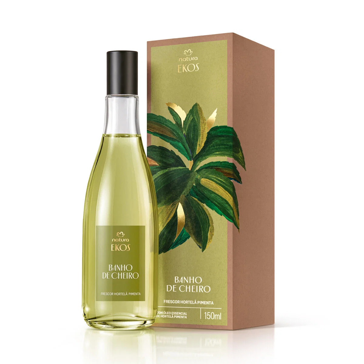Desodorante Colônia Ekos Frescor Banho de Cheiro Hortelã Pimenta 150 ml