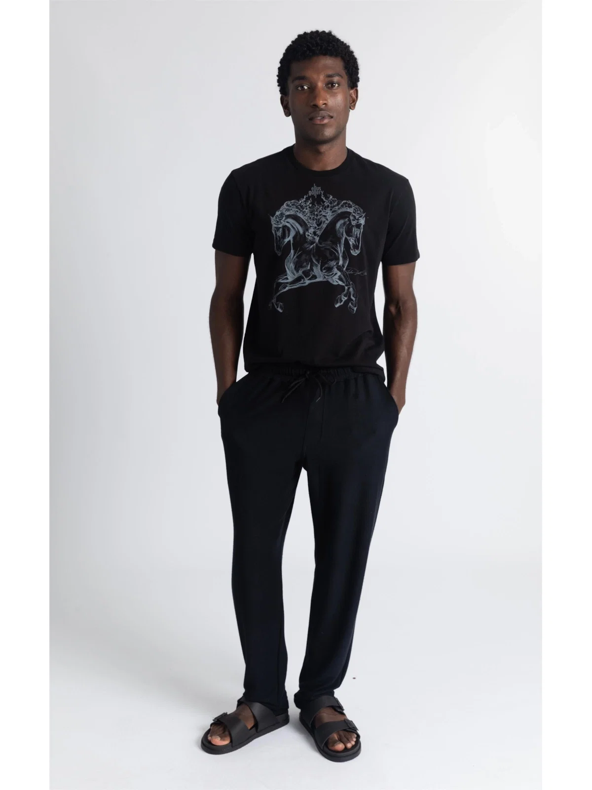 Calça Cotton Texture Ellus Classic Preto