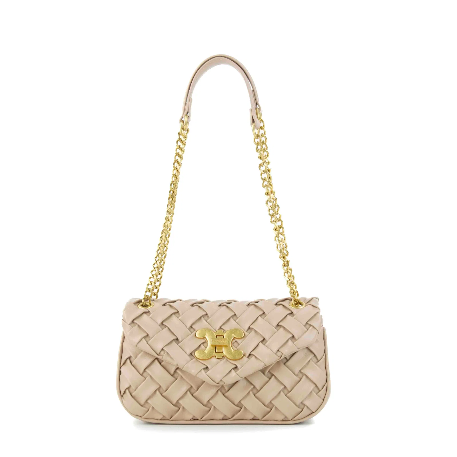 Bolsa de Ombro Tressê Corrente Nude — imagem 1