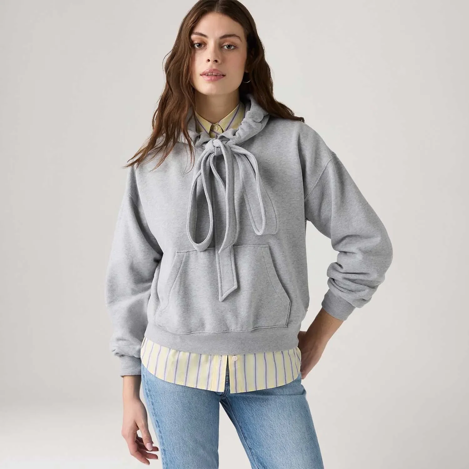 Moletom Levi's® Vintage Hoodie com Capuz Cinza — imagem 1