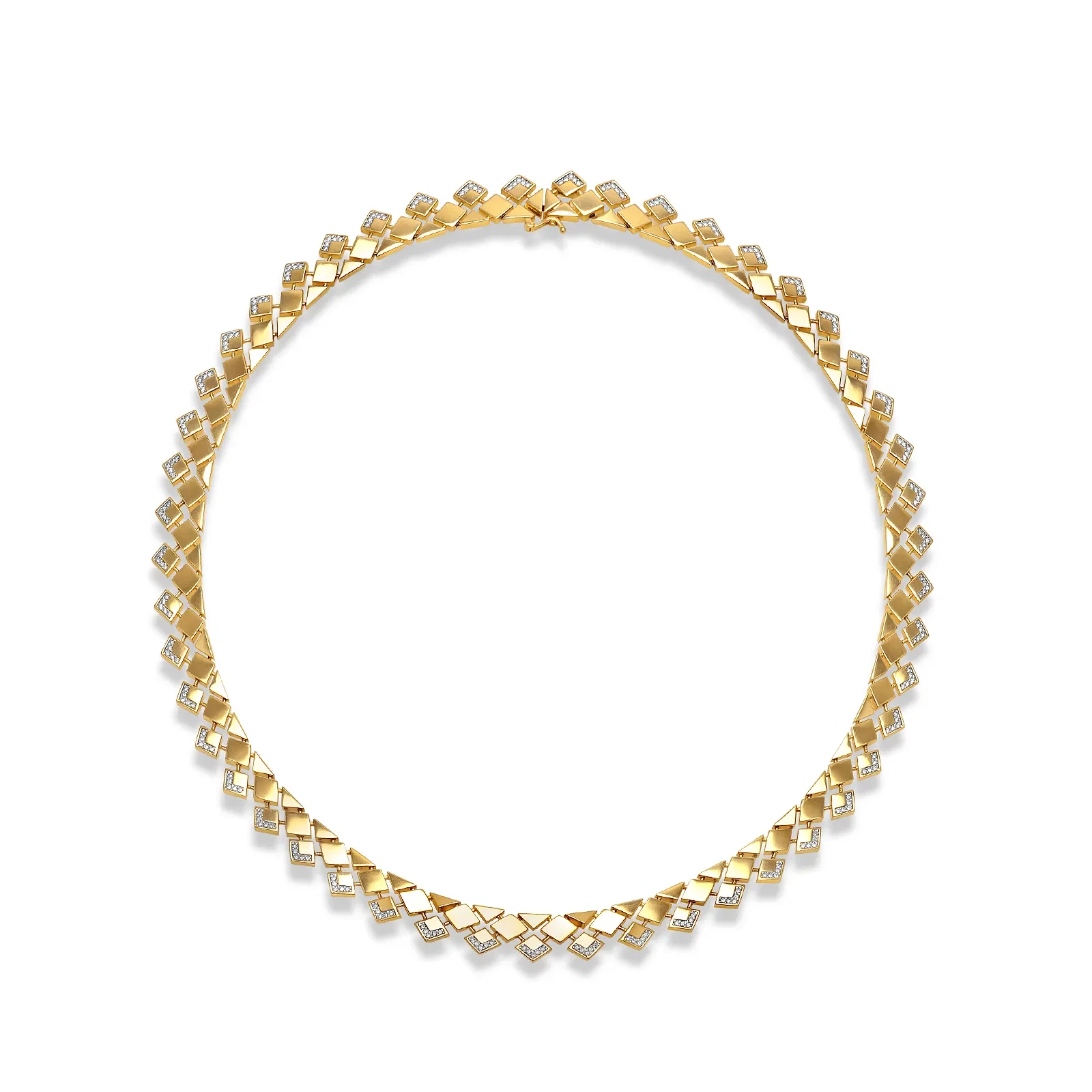Colar Conjunto Especial em Ouro Amarelo 18k com Diamantes, 1,25ct, 45cm — imagem 1