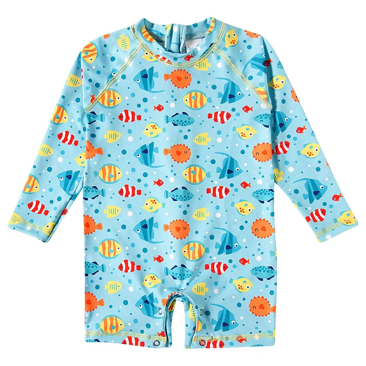 Macaquinho Praia Toddler Peixinhos Coloridos Lycra Proteção Uv 50+ Tip Top