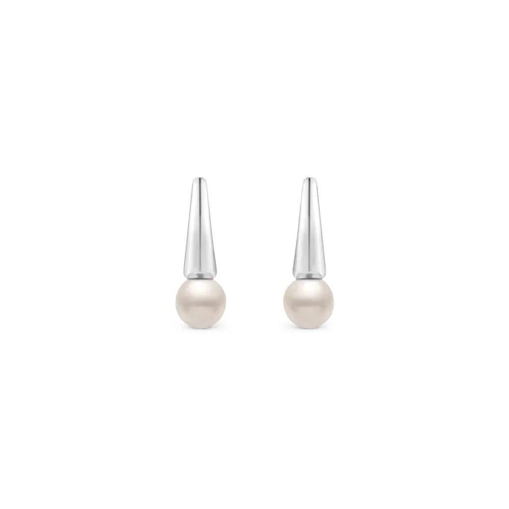Argola Life em Prata 925 com Pérola, 10 mm — imagem 1