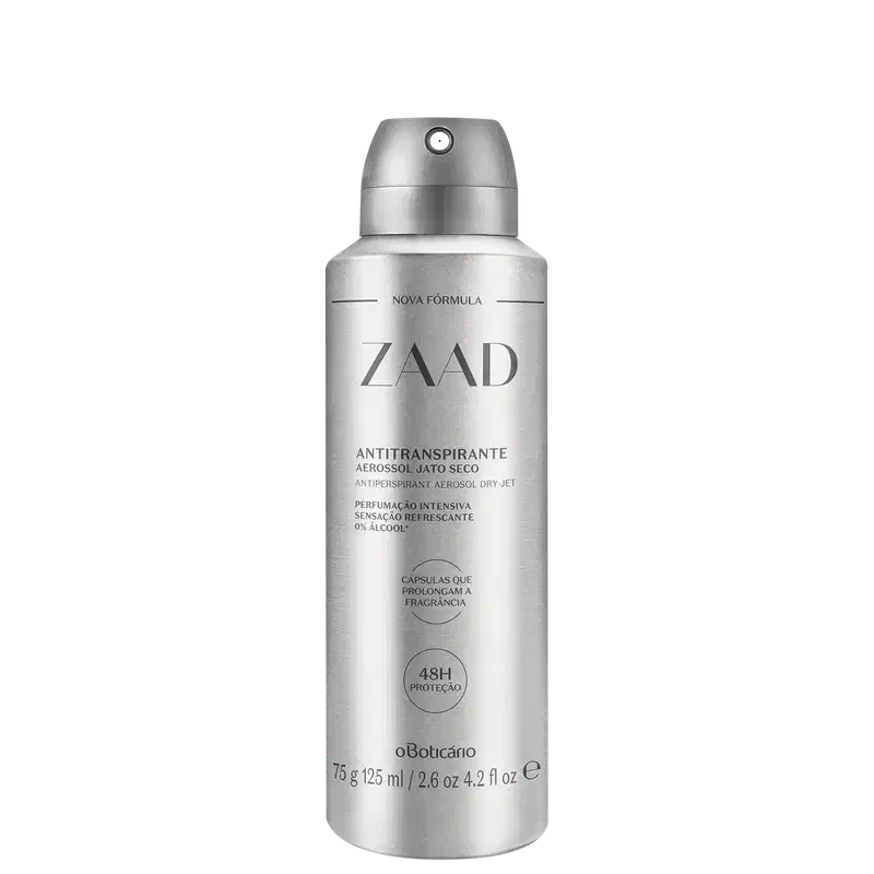 Desodorante Antitranspirante Aerossol Zaad 75g/125ml