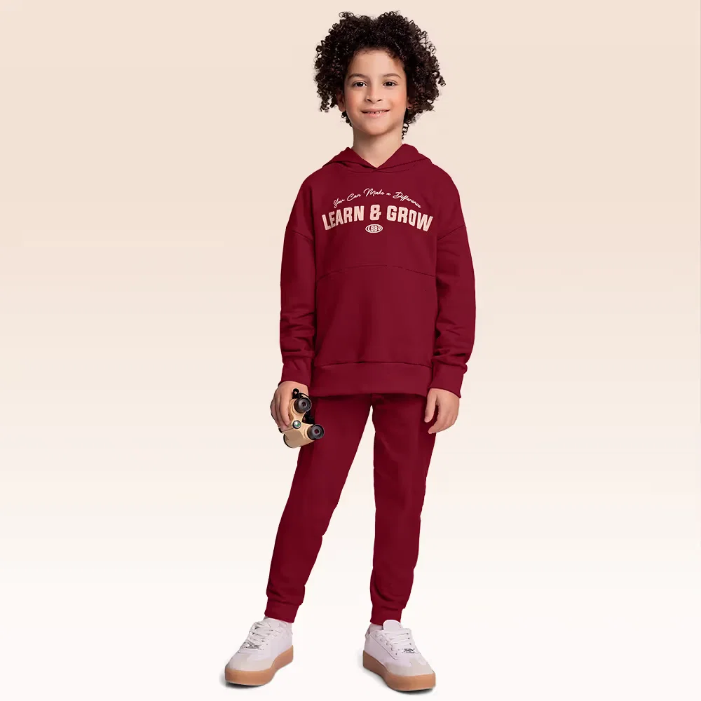 Conjunto blusão com capuz e calça