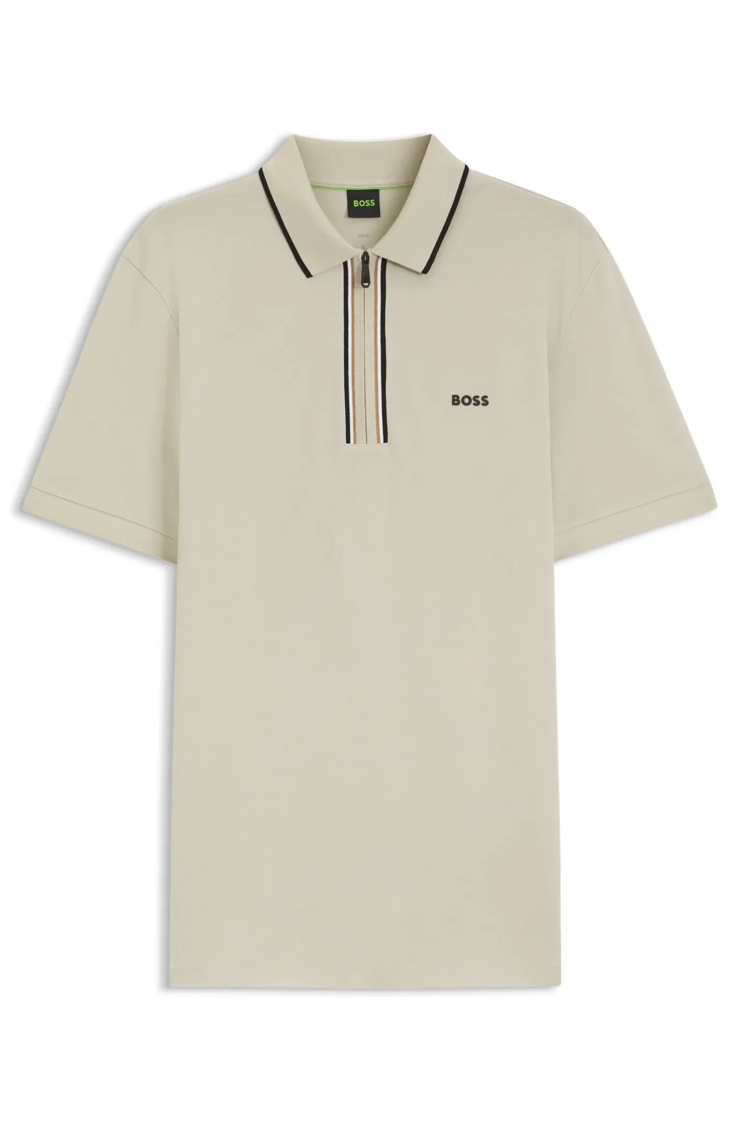 Polo Slim Fit Em Algodão Elástico