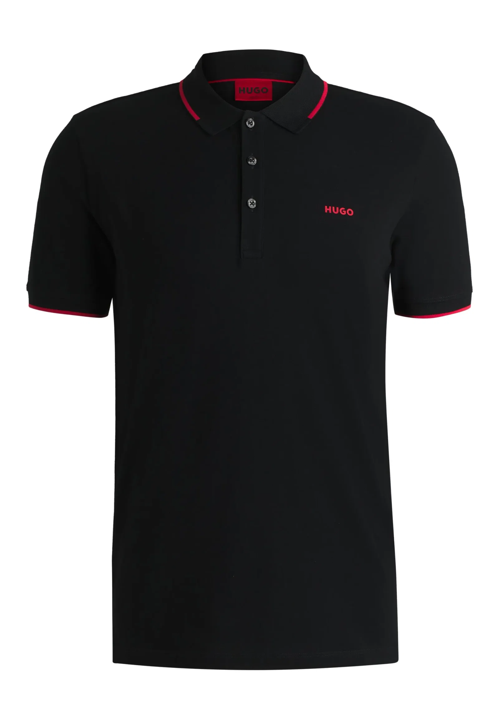 Polo Slim Fit Em Algodão Stretch Com Logo Bordado