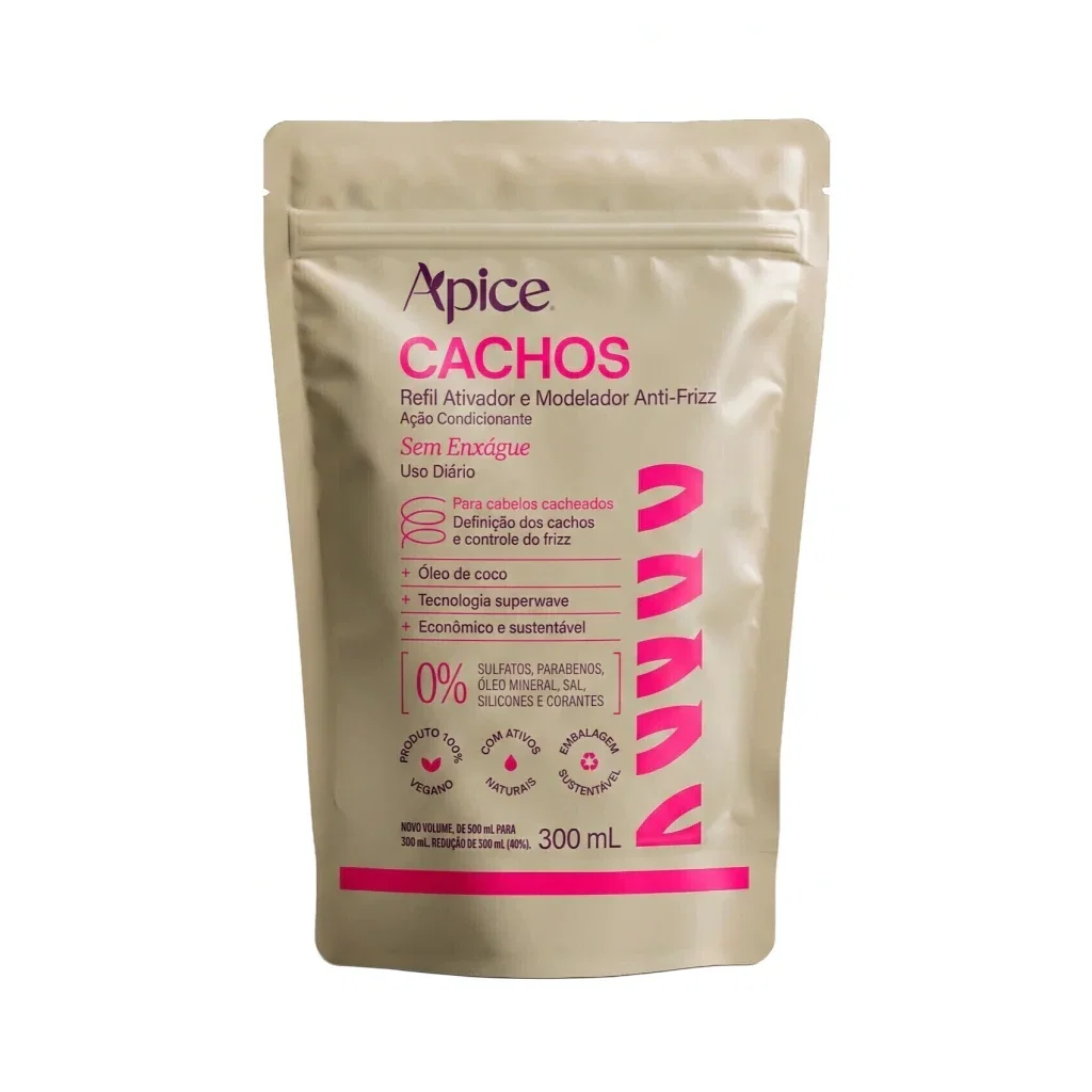 Refil Ativador e Modelador Anti-Frizz Apice Cachos 300ml