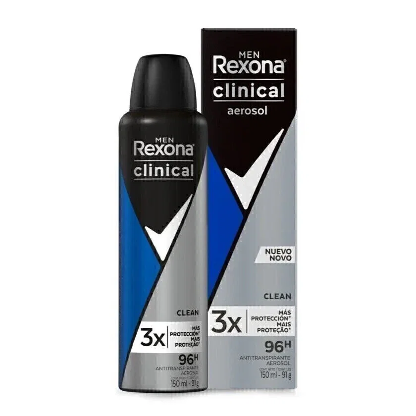 Desodorante Aerosol Rexona Men Clinical Clean 150ml