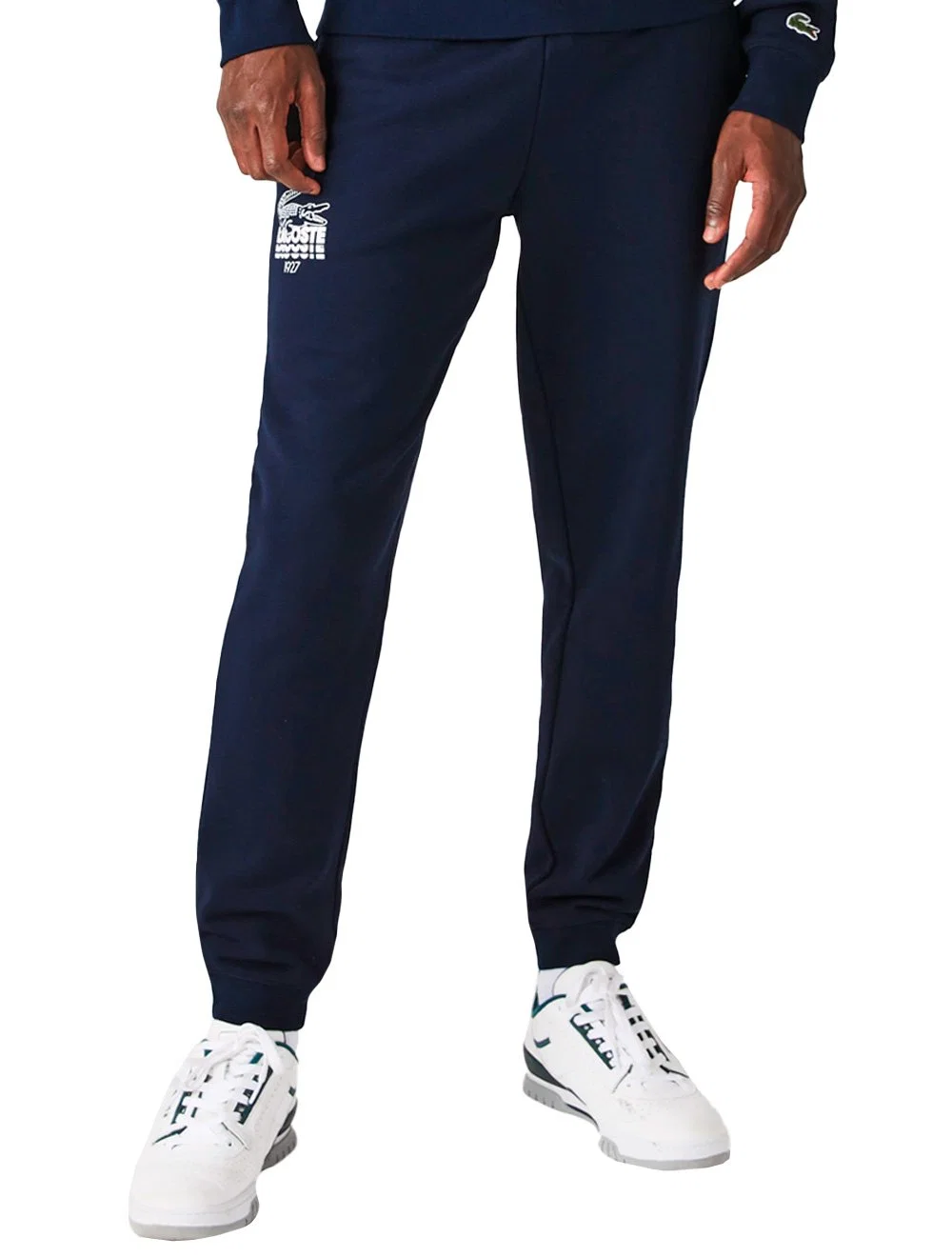 Calça Lacoste Moletom Masculina Croco Logo 1927 Azul Marinho