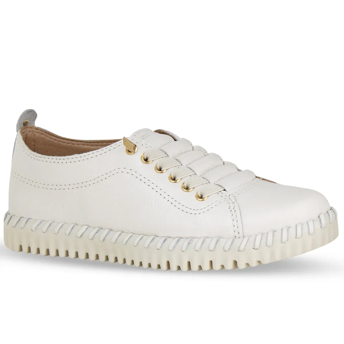 Tênis Couro Burnish Off White