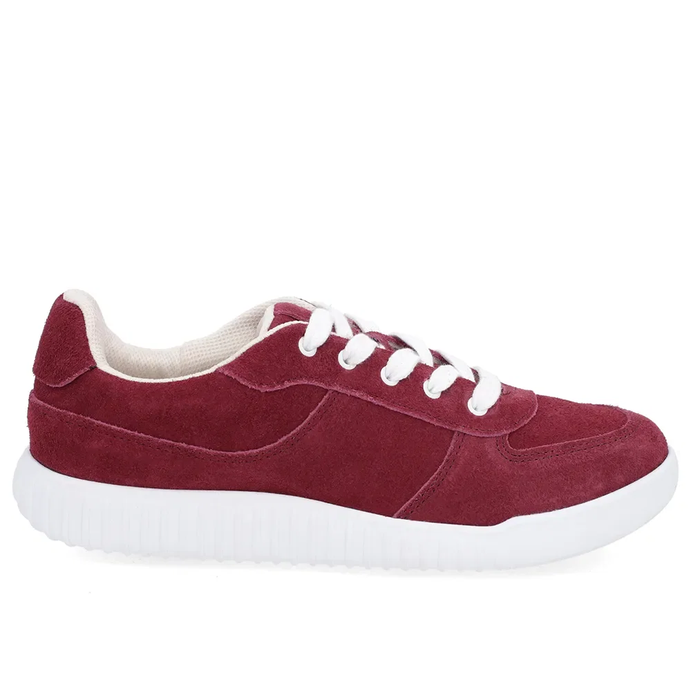 Tênis Casual Vermelho Couro Cadarço — imagem 1