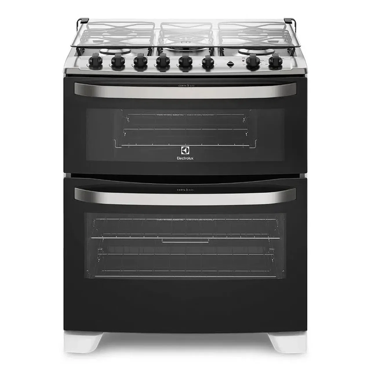 Fogão 5 Bocas Electrolux Preto com Forno Duplo e Tripla Chama (76DBA) — imagem 1