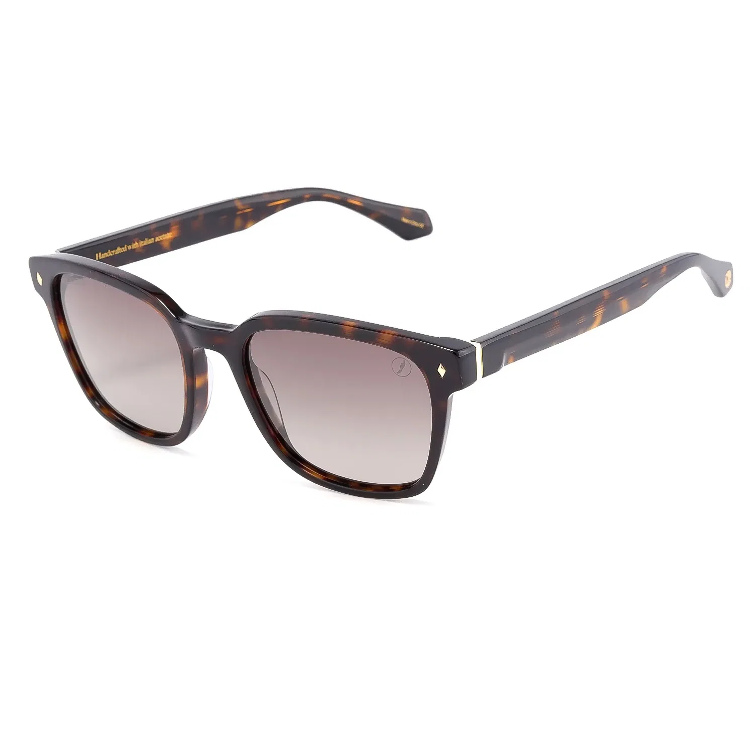 Óculos de Sol Masculino Premium Quadrado Polarizado Degradê Marrom — imagem 1