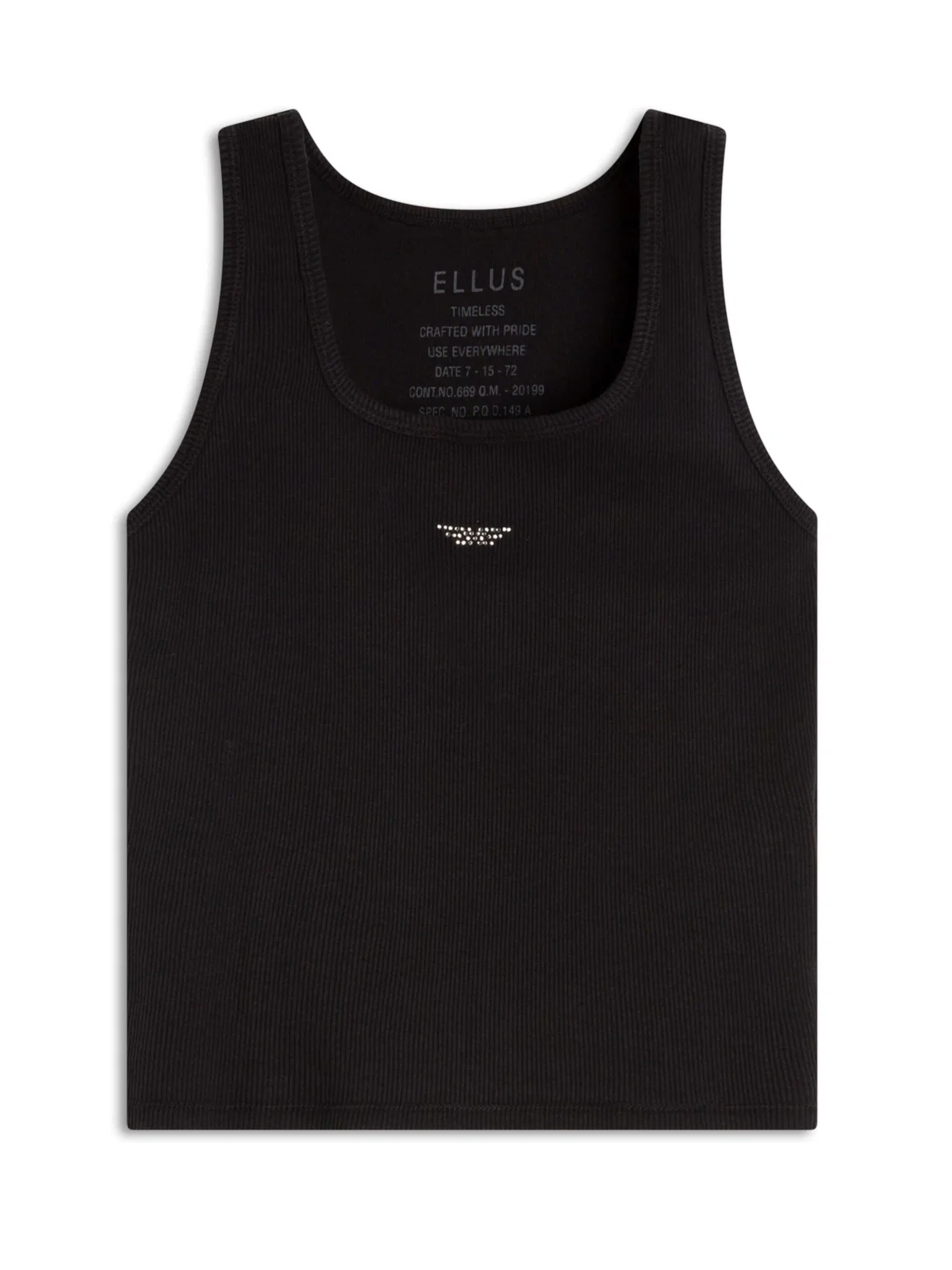 Blusa Ellus Cropped Sleeveless Preto — imagem 1