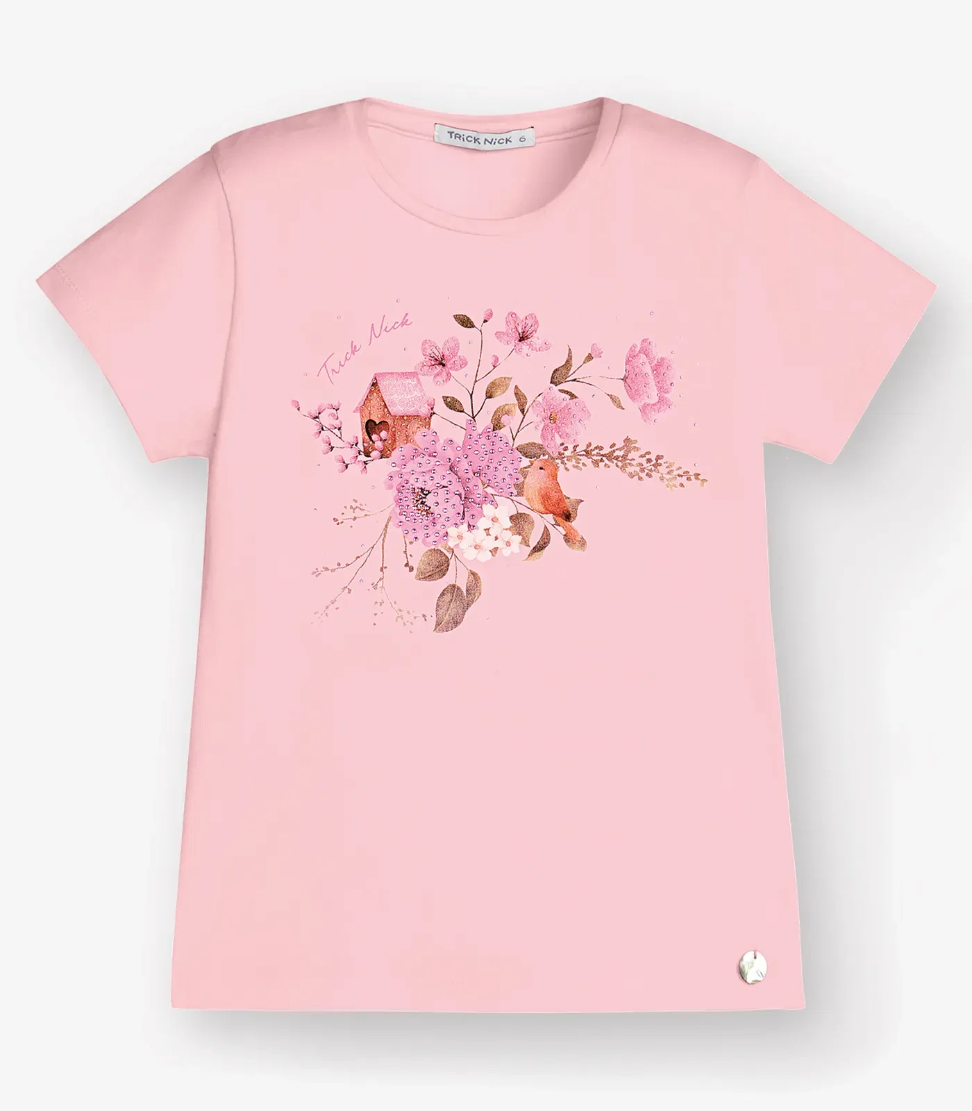 Blusa Cotton Leve Feminia Trick Nick Rosa