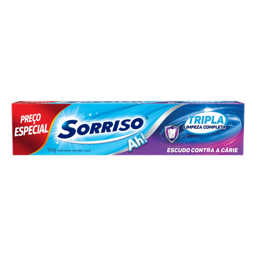 Creme Dental Sorriso Tripla Limpeza Completa 180g