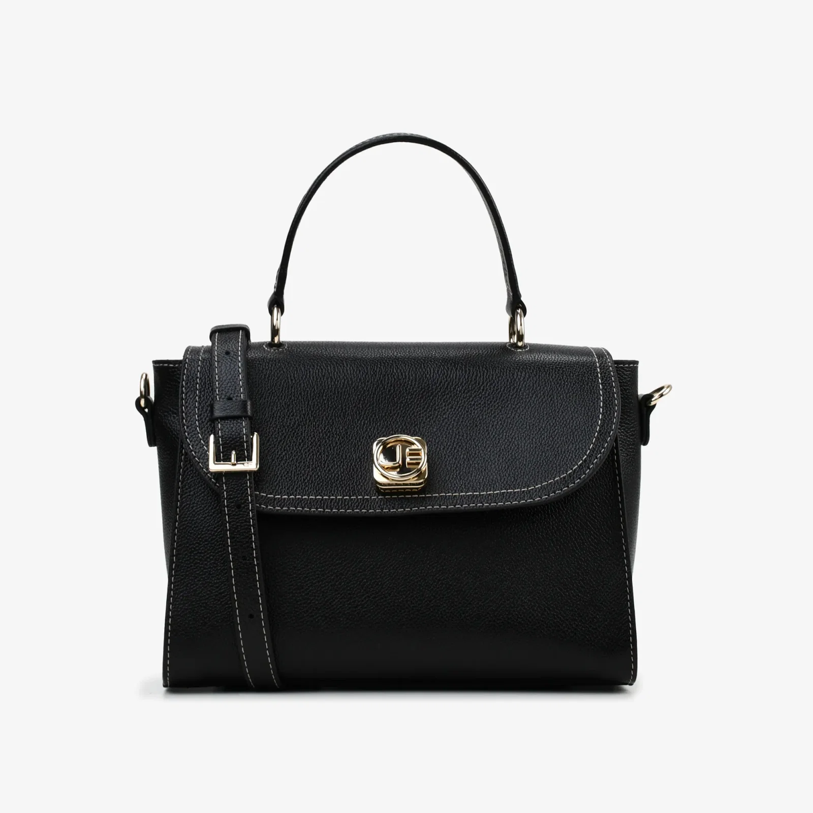 Bolsa Satchel Preto Couro