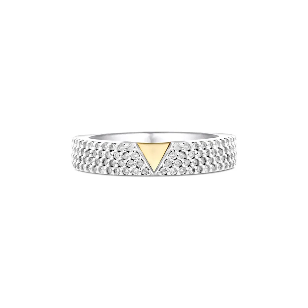 Anel Vivara em Ouro Amarelo e Ouro Branco 18k com Diamantes 0,41ct, 4mm — imagem 1