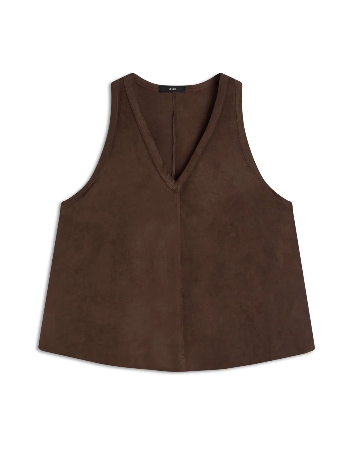 Blusa Jersey Neck Sleeveless Marrom