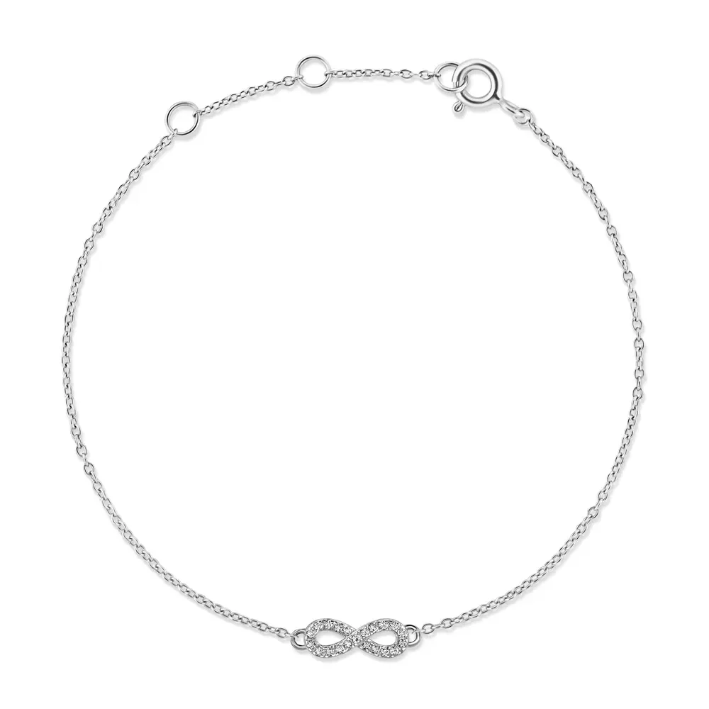 Pulseira Petit Infinito em Prata 925 com Topázios Incolores