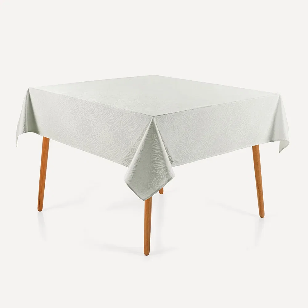 Toalha de Mesa Quadrada 6 Lugares Savana Branco 1,80mx1,80m — imagem 1