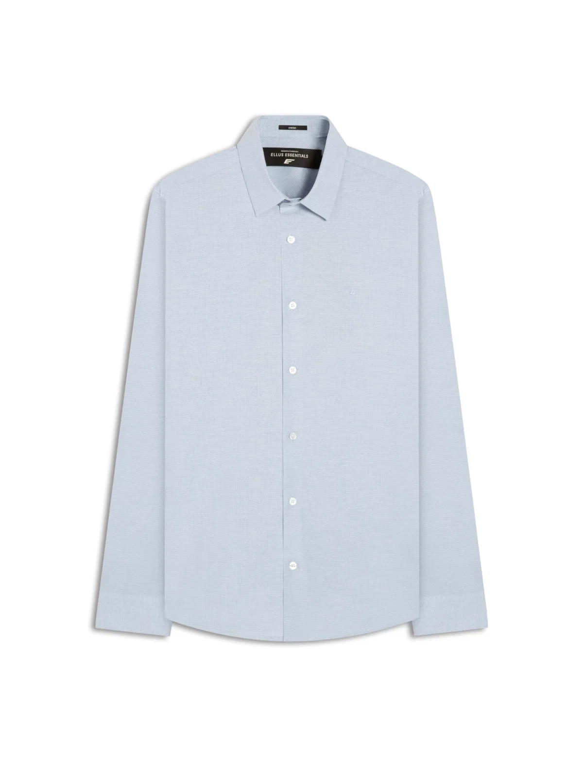 Camisa Micro Xadrez Roma Slim Xangai Azul Pervante — imagem 1