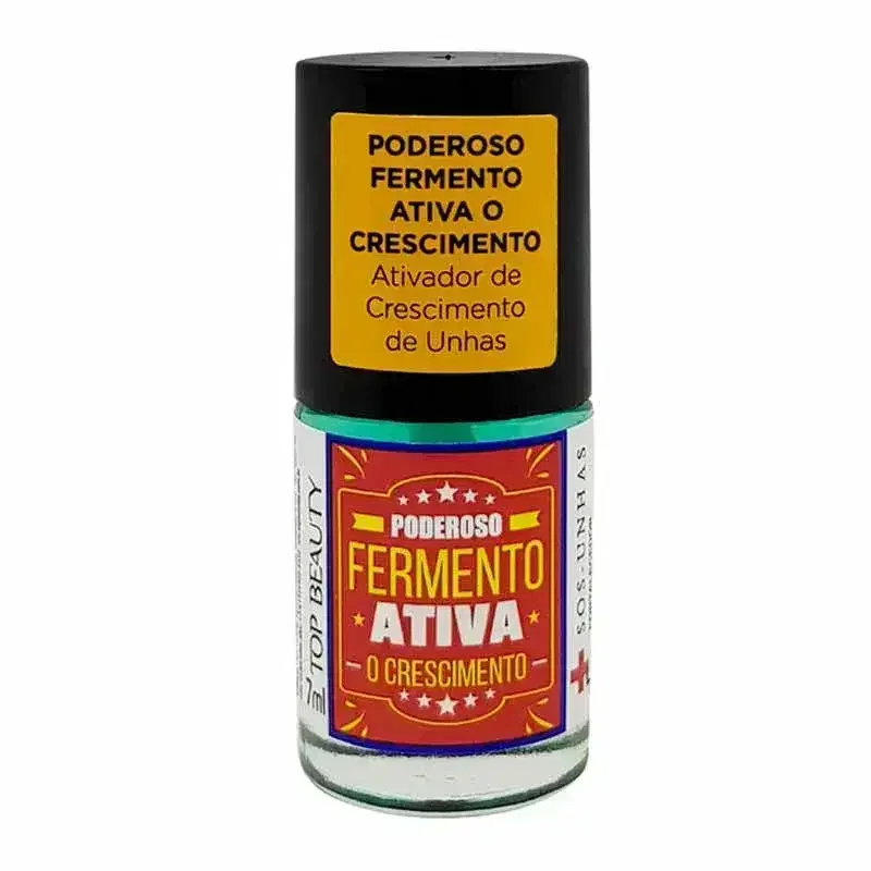 Esmalte Top Beauty Base SOS Poderoso Fermento Ativa o Crescimento 7ml