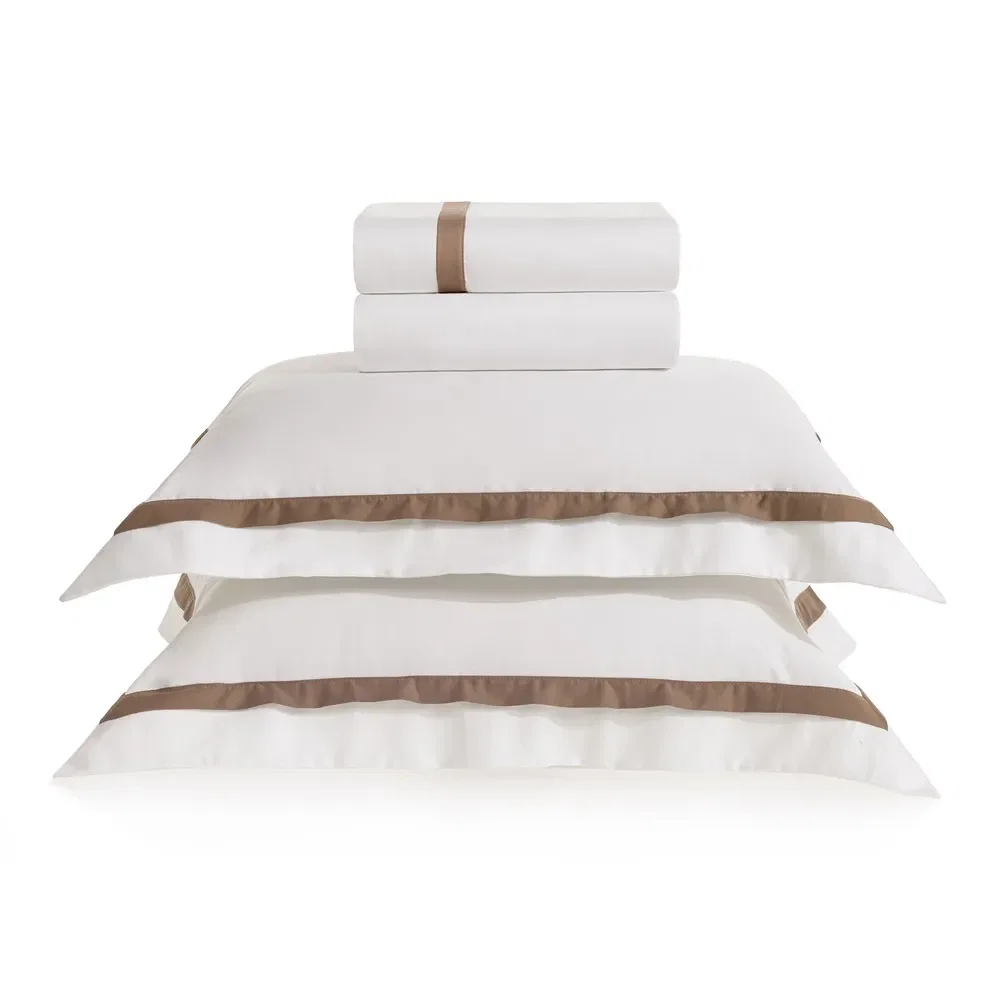 Jogo de Cama 300 Fios Cetim Vercelli Branco / Stelo