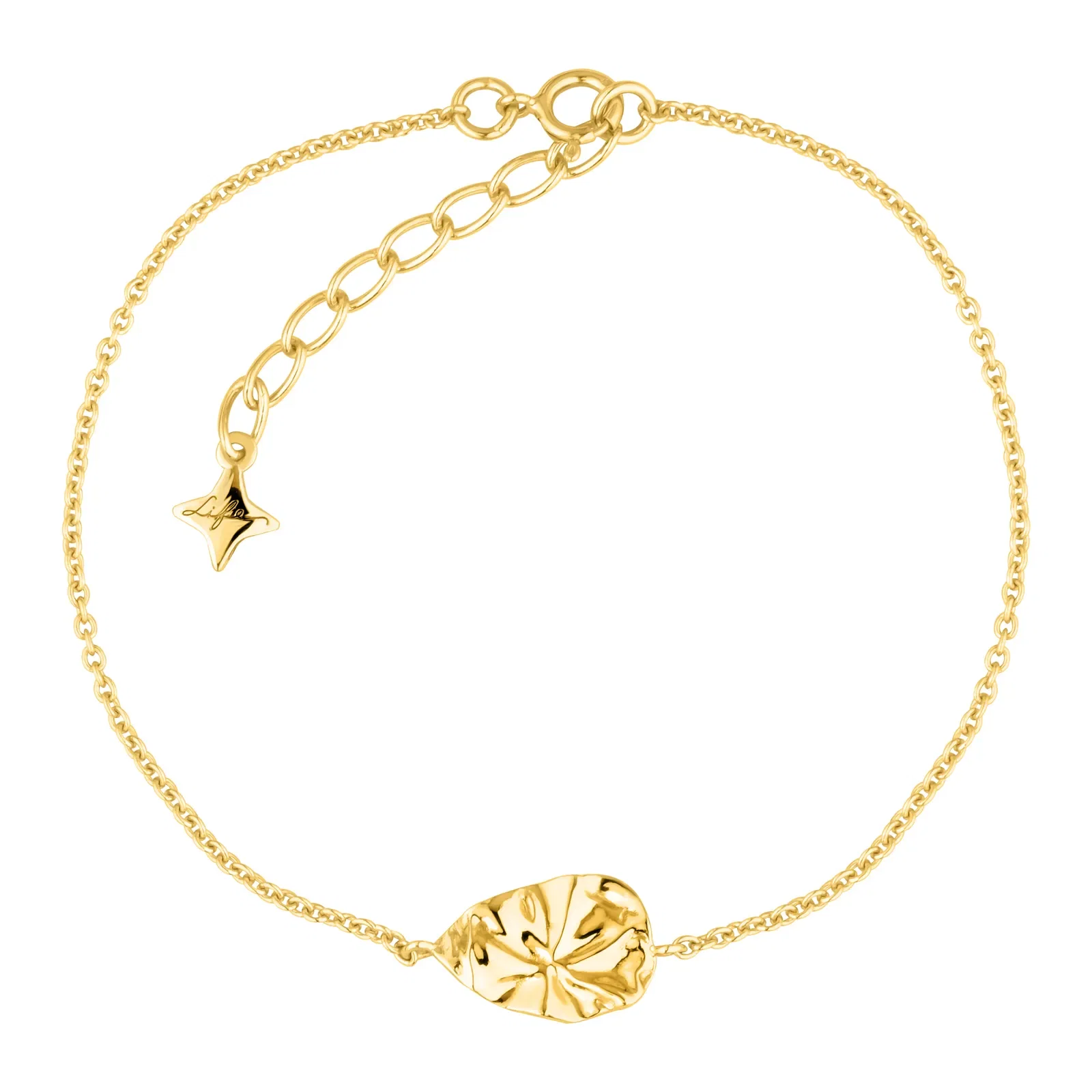 Pulseira Life Elegance Gota em Prata 925 com Banho de Ouro Amarelo 18k
