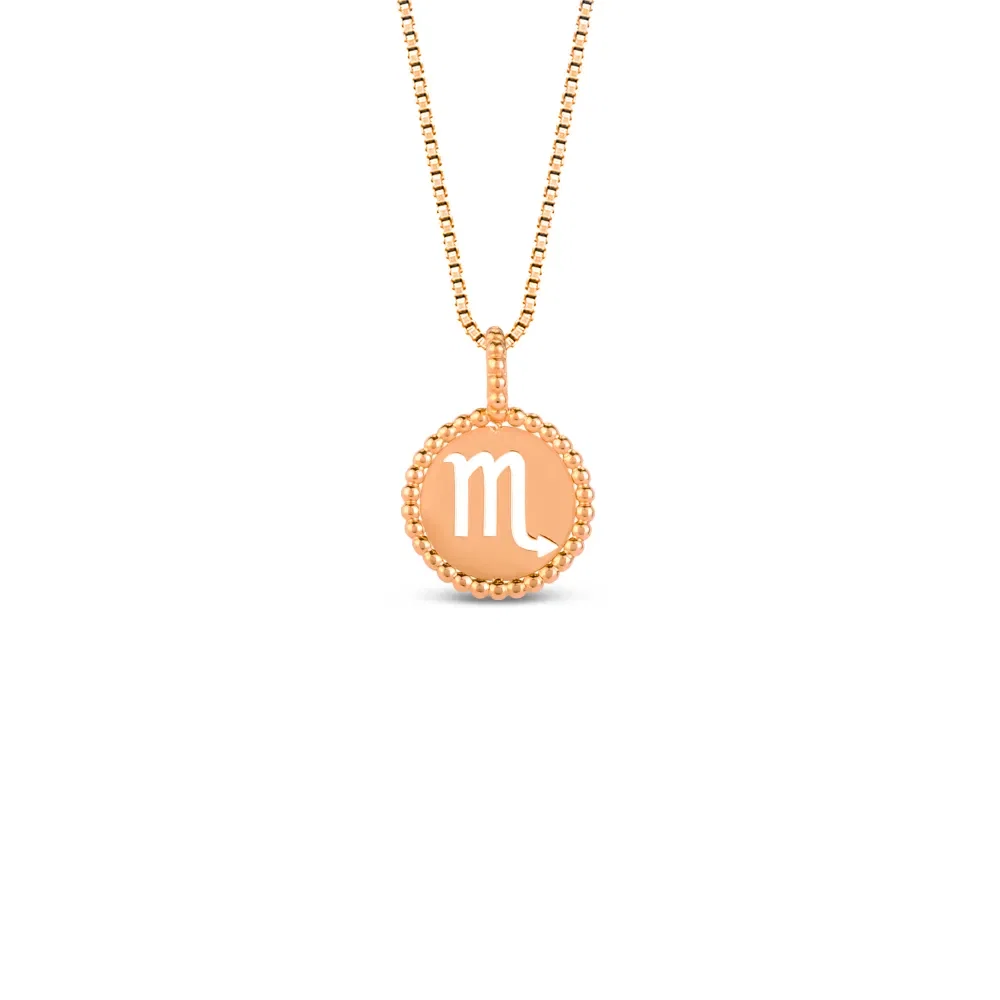 Pingente Signo Escorpião em Ouro Rosé 18k, 15mm — imagem 1