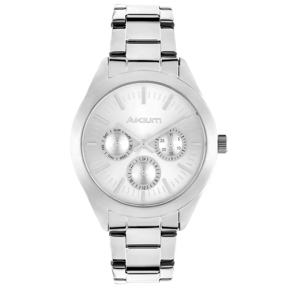 Relógio Akium Lady Fine Sport Feminino Aço Prateado