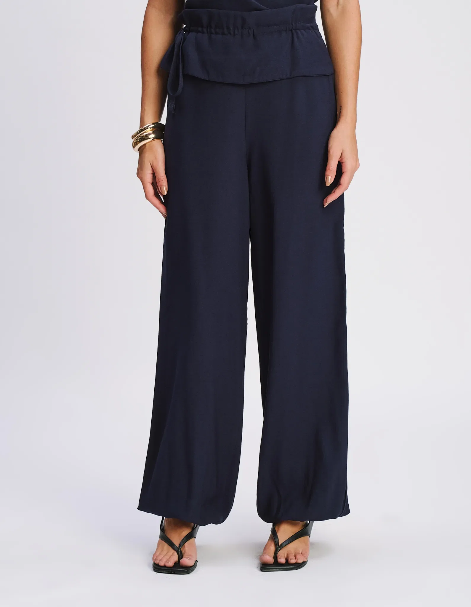 Calça Aladim Detalhe Pala - Azul Marinho
