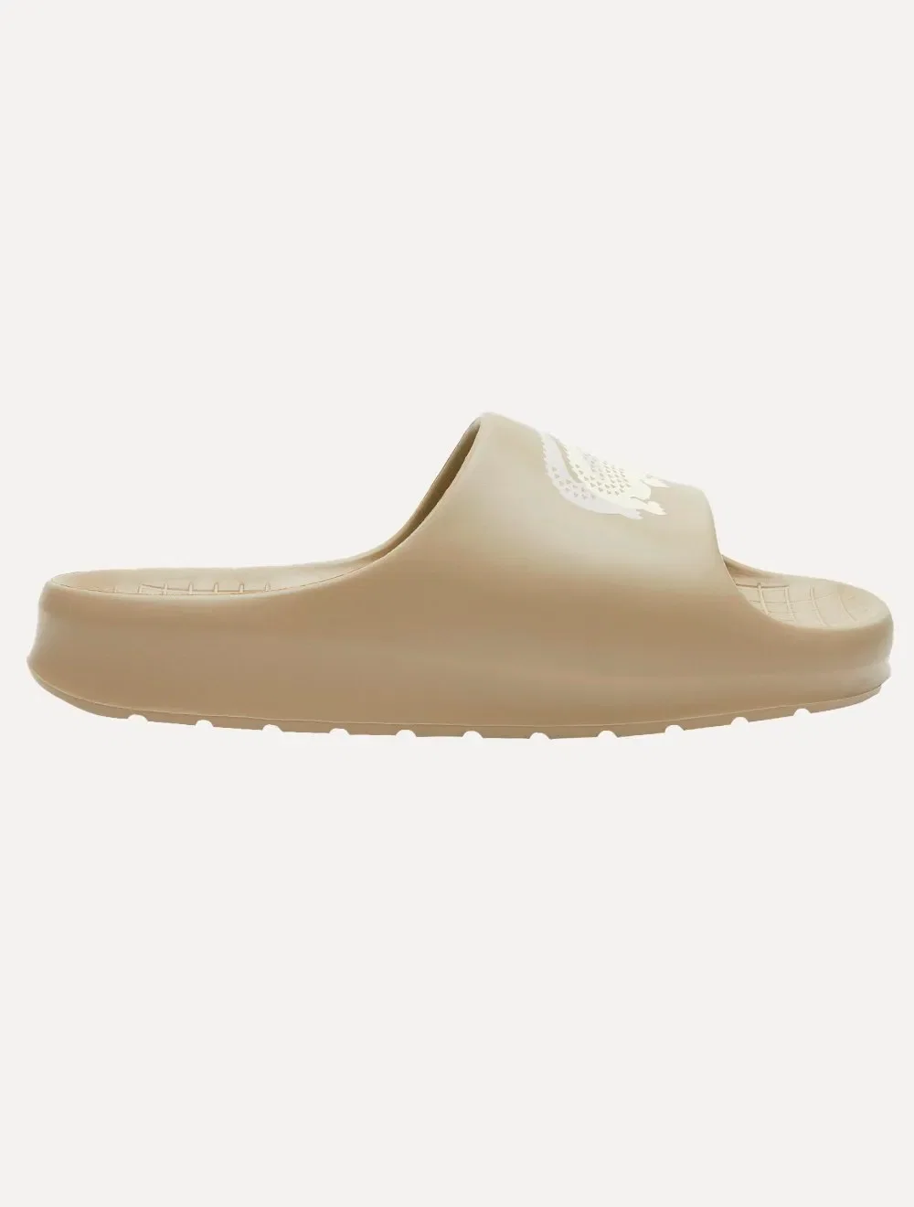 Chinelo Lacoste Masculino Slide Serve Croco Cáqui