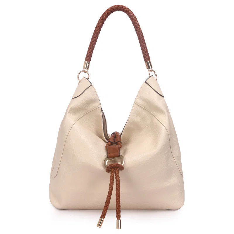 Bolsa Hobo Grande Bicolor Com Alca Rolete Trancada