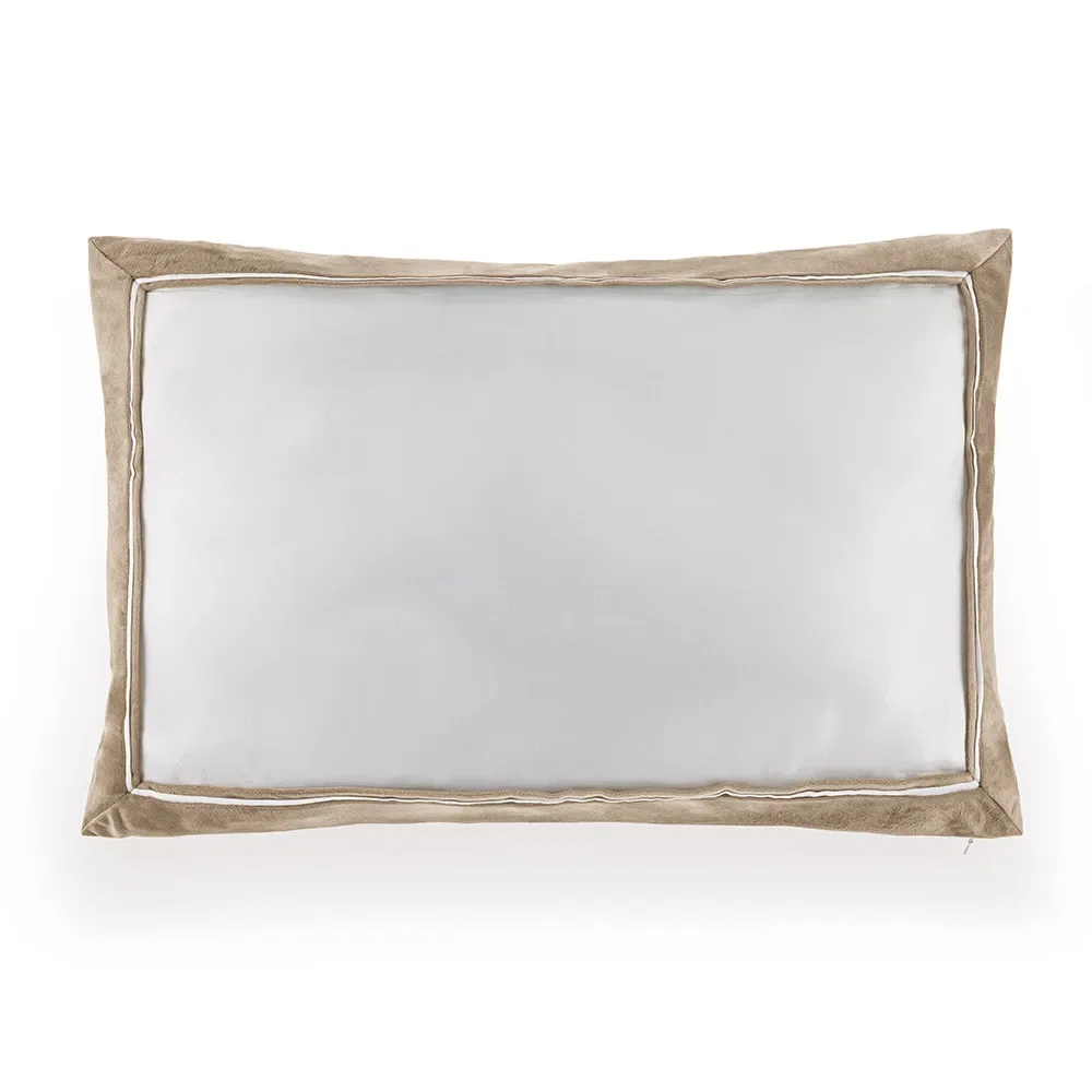 Almofada 300 fios Cetim Valestro Branco / Nocciola