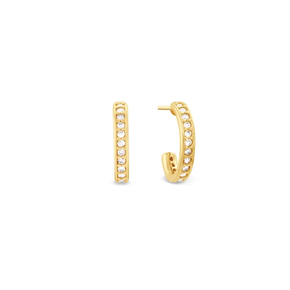 Argola em Ouro Amarelo 18k com Diamantes 0,297, 16mm — imagem 1