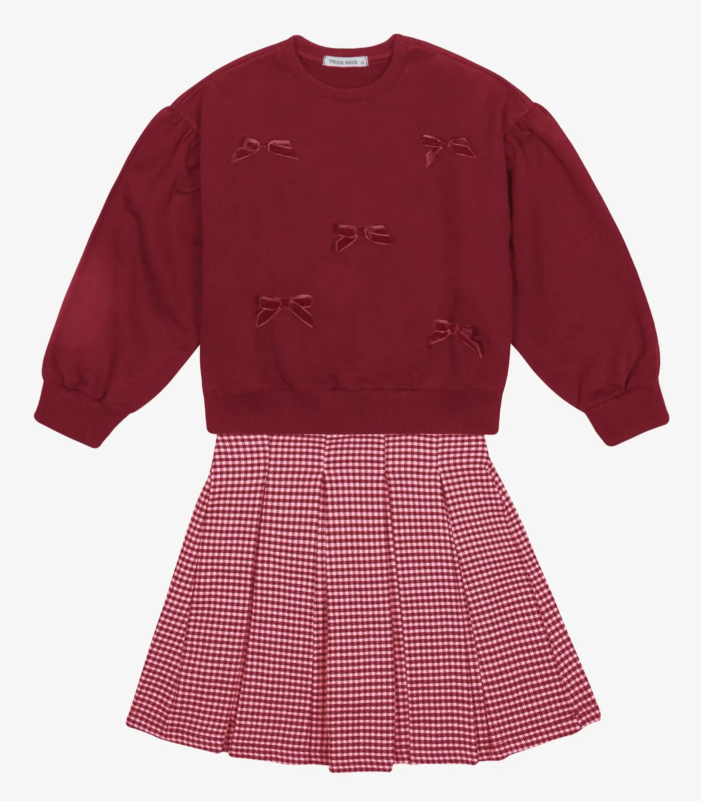 Conjunto Blusão com Saia Menina Trick Nick Vermelho