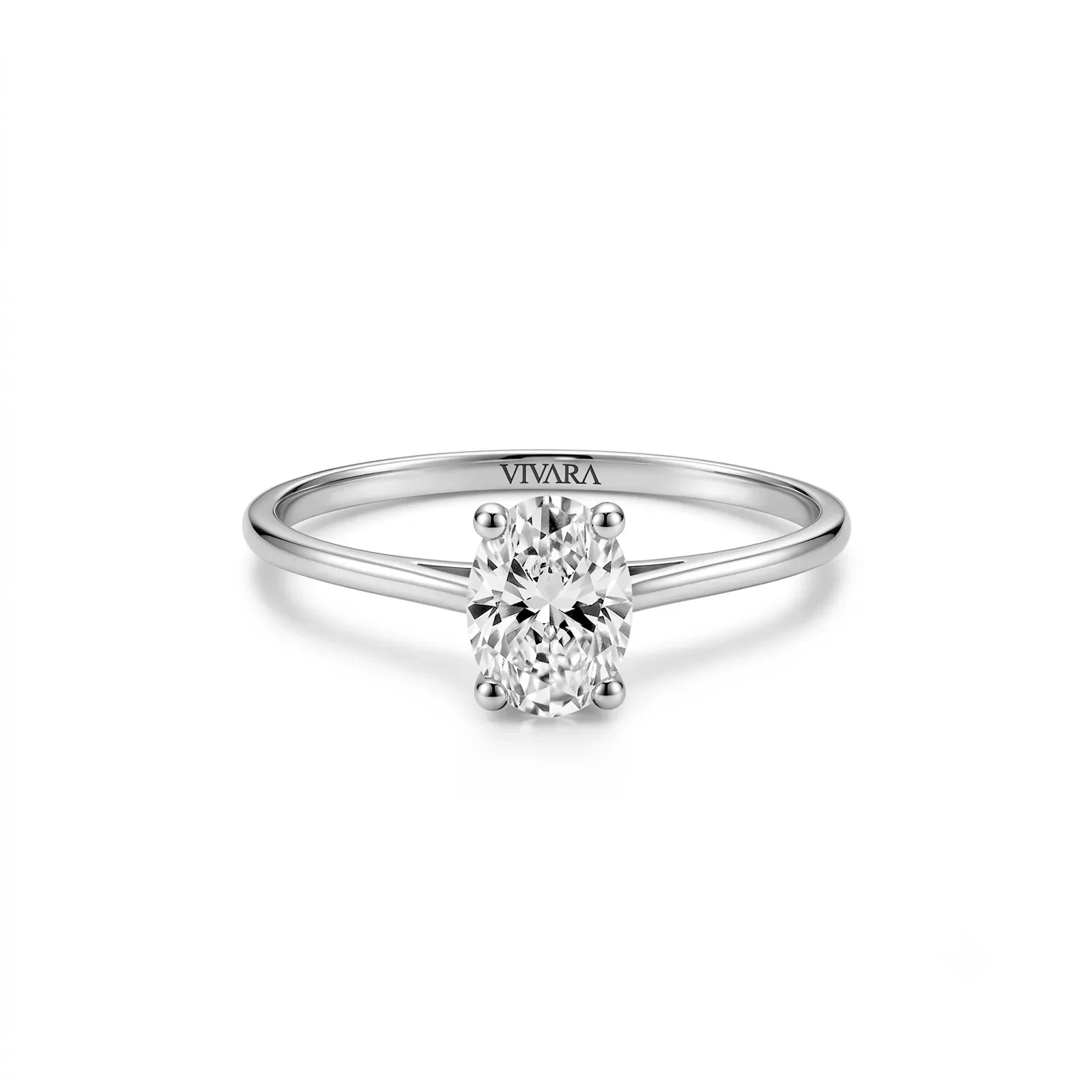 Anel Solitário em Ouro Branco 18k com 0,70ct de Diamante