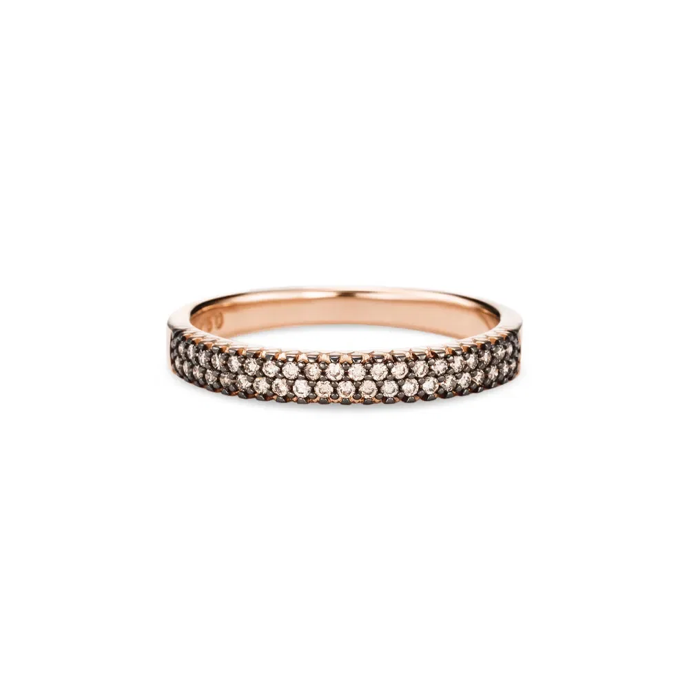Anel Lumiere em Ouro Rosé 18k com Diamantes Brown — imagem 1