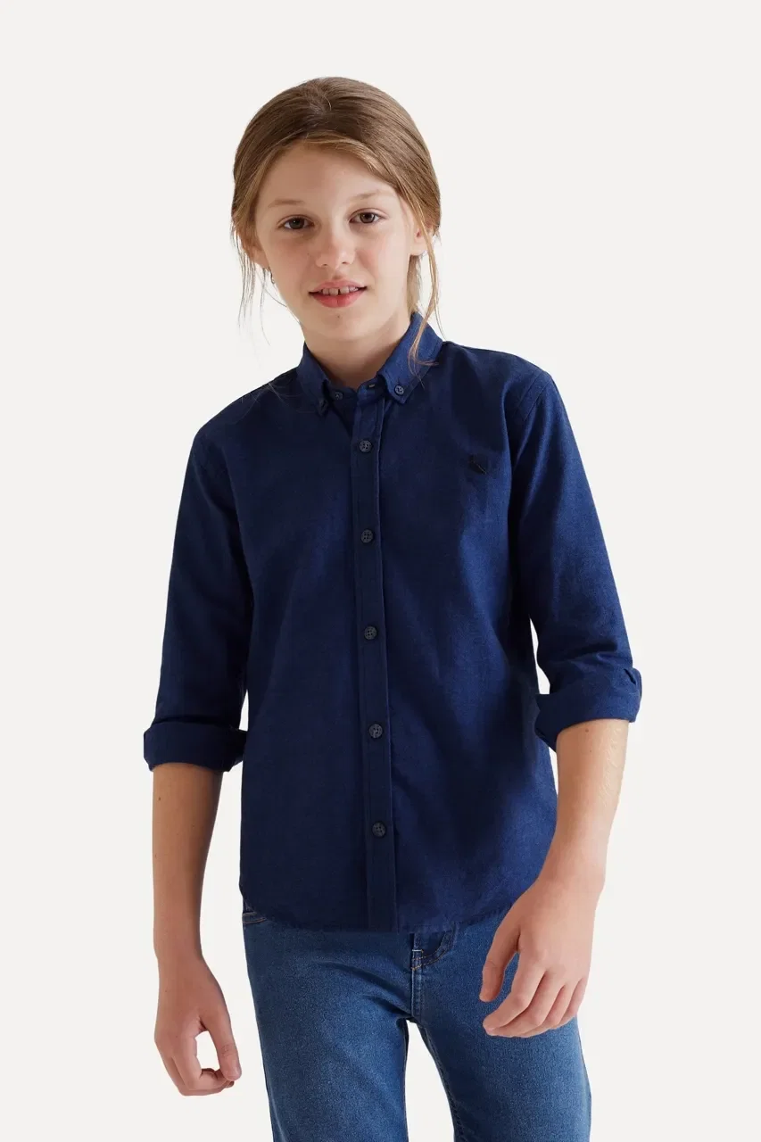 Camisa Mini Pf Ml Oxford Black