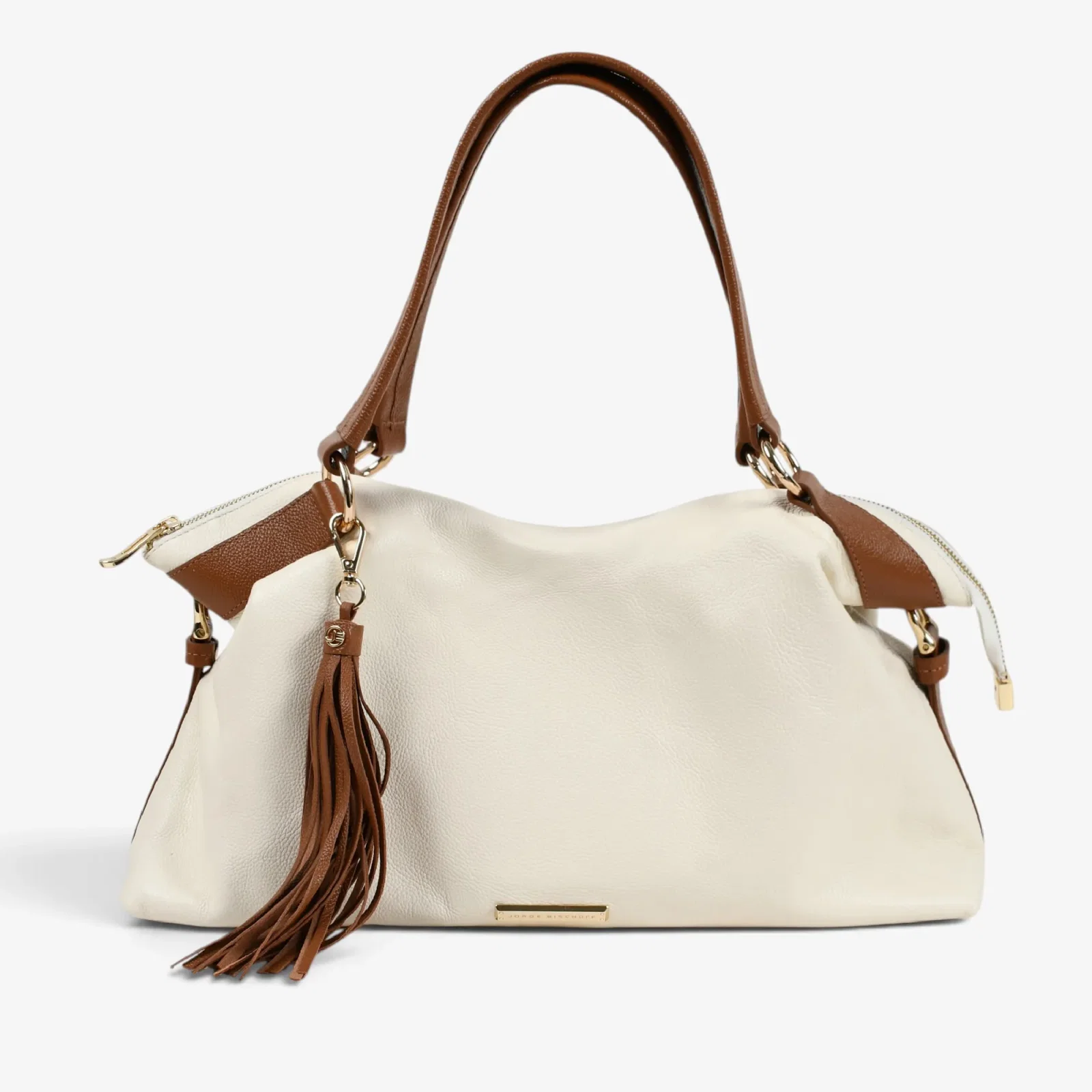 Bolsa Tote Off White Algodão Couro