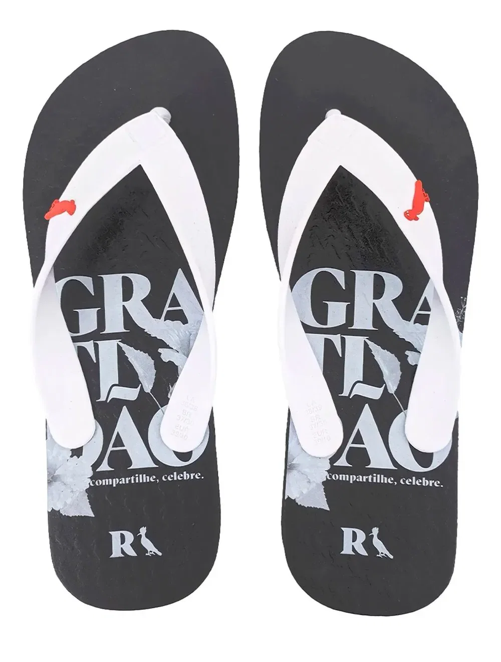 Chinelo Reserva Masculino Trancoso #1478 Gratidão Preto