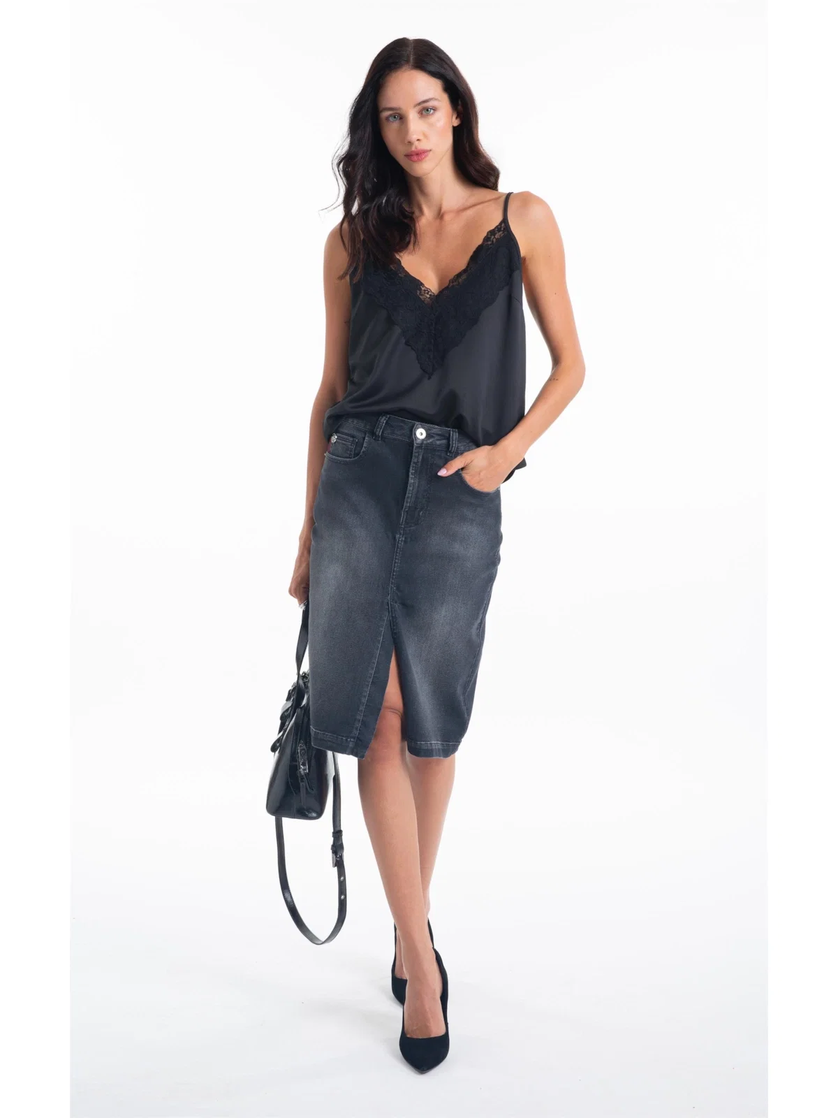 Saia First Black (Midi) 5 Pockets 1991-Lav.Escuro C/ Used — imagem 1